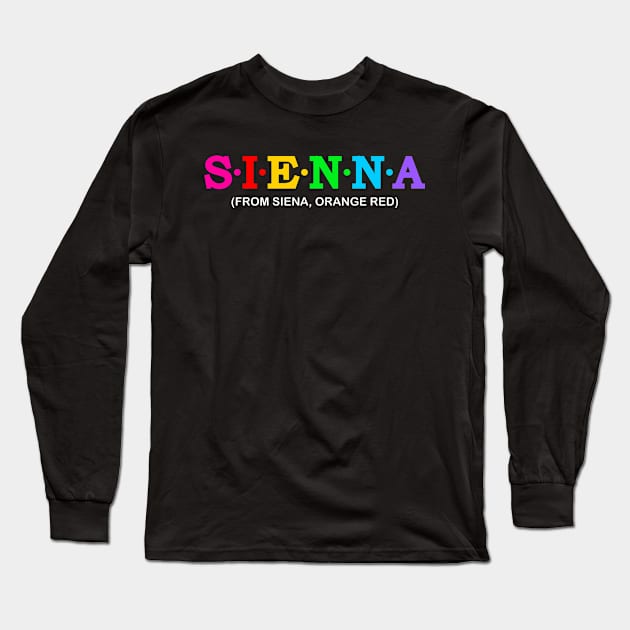 Sienna - From Siena, Orange Red. Long Sleeve T-Shirt by Koolstudio